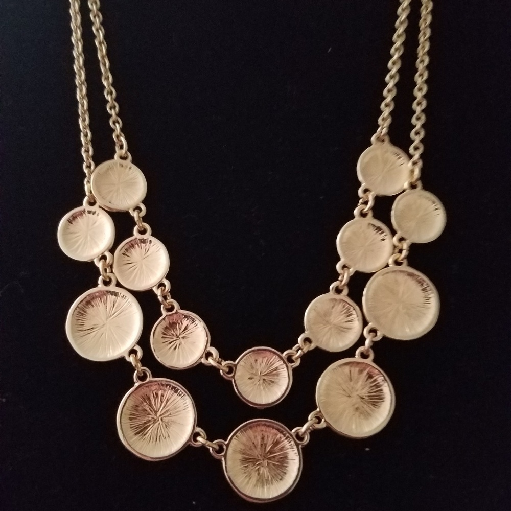 Reversible Double Gold Chain Statement Necklace - image 4